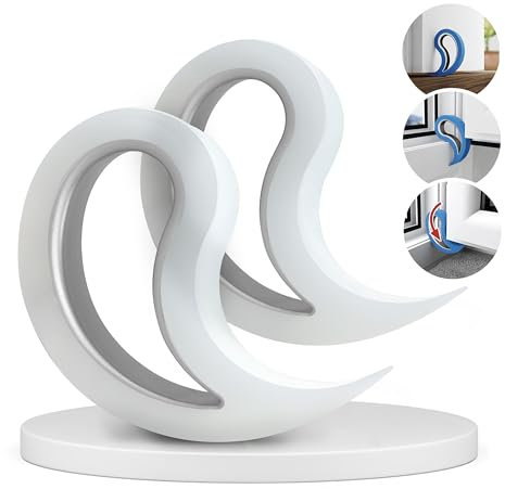 Stoppy, Stoppi, Fensterstopper, Türstopper, Türkeil, Türhaken, Fensterklammer, 2er Set (erhältlich in 14 Farben) (transparent)