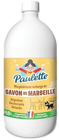 Paulette Savon de Marseille, Fettlöser, leistungsstark, mit Bicarbonat, mehrschichtig, Ecocert, 1 l