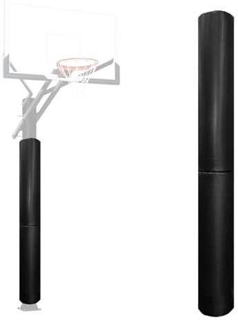 VANCL Pole Padding Basketball Pole pad Round Basketball Pole Padding 3-4 Inch Pole Pad Wrap Around Garage Pole Padding Waterproof Durable for Protection Basketball Pole Pads Black