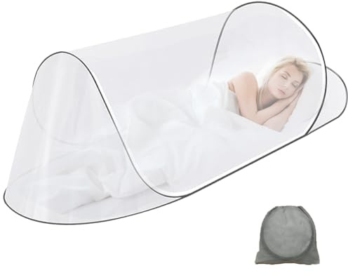 Moskitonetz Pop Up, Afenau 200 x 100 x 70cm Reise Moskitonetz mit Reißverschluss, Upgrade Faltbares Moskitonetze, Tragbar Mosquito Netz Reise,Wiederverwendbar Moskitonetze Bett Reise für Camping Hause