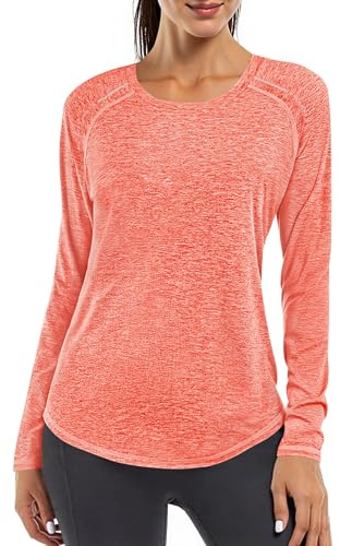 Gyabnw Camiseta Deportiva Mujer Cuello V Corte Holgado Secado Rápido | Manga larga, corte holgado, tejido de secado rápido, cuello V, para yoga, running y fitness, estilo deportivo funcional