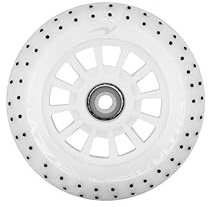 Flying Eagle LazerWheelz Ultra ruedas de patinaje en línea para interior y exterior, 110 mm, 6 piezas, blanco + dureza Spark-88A, luces LED para patines en línea, accesorios de patinaje en línea para