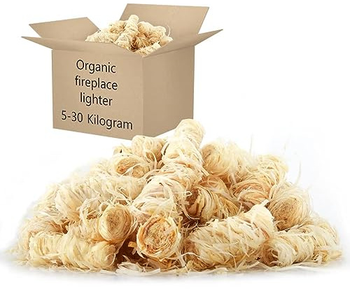 Tomostar Allume Feu Naturel, Laine de Bois Allume-feu Bio 15 kg