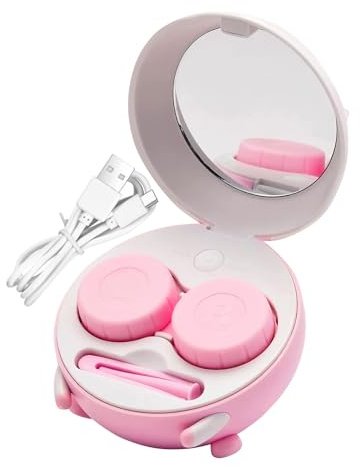 Contact Lens Case with Tweezer Rechargeable Box