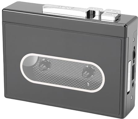 Erchineko Grabador de Reproductor de Casete, Reproductor de Cinta Retro Portátil Convertidor de Casete a Digital con Radio FM, Convierte Cintas a Archivos de Audio MP3 Digitales en Lector
