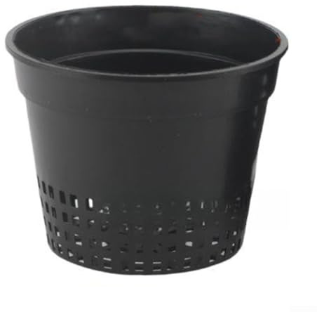 Comgooldool Paquete de 12 macetas de red hidropónicas, cestas de cultivo sin suelo de 15 cm para guijarros de arcilla y lana de roca, cubos de plástico con amplias aberturas para plantar en el jardín