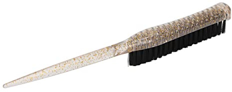 Bamjour Spazzola per Cotonare la Coda con Manico Glitterato - Spazzola per Pettinatura Posteriore in Nylon Morbido per Volume e Styling Senza Sforzo (Oro (luce bianca calda 3000K))