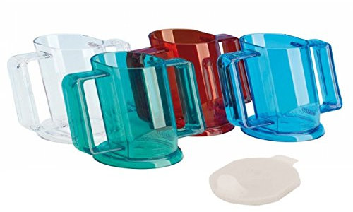 Trinkbecher HANDYCUP Trinklernbecher Schnabeltasse mit Deckel für Tee spülmaschinenfest, transparent