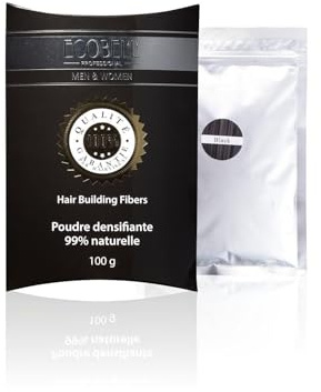 Ecobell Recarga de microfibras de queratina 100 gr. - Dk Brown Castano Oscuro - Polvo para el cabello densificante e infolente