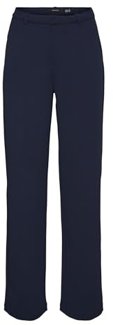 Vero Moda Pantalón de Traje para Mujer Vmzamira Mr Straight Pant Ga TLL Noos, Azul Marino, XS / 36L