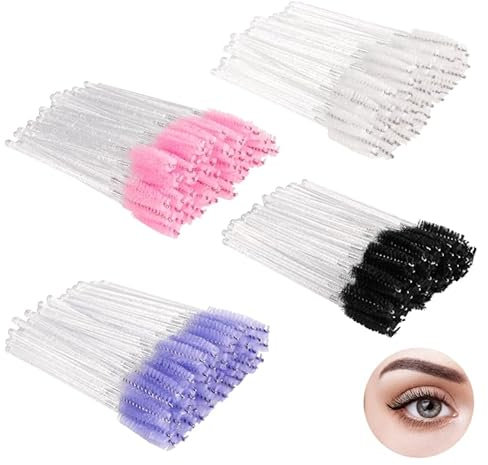 Opopark 200 Stk wimpernbürstchen, Einweg Wimpernbürste, Wimpernverlängerung bürste Augenbrauen Applikator,Beauty-Salon und Hausgebrauch Eyelash Brush,Kosmetikpinsel Kit für falsche Wimpernverlängerung