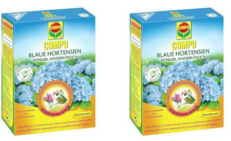 Compo Blaue Hortensien Dünger, Wasserlöslich, Aktivierung des Blaufarbstoffs, 800 g (Packung mit 2)