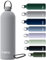 Exllena Insulated Water Bottles 1.5l with Handle Lid and Carabiner, Double Wall Vacuum Drinks Bottle Keeps Drinks Cold 24 Hrs/Hot 12 Hrs, Stainless Steel Water Bottle BPA Free(Grey)