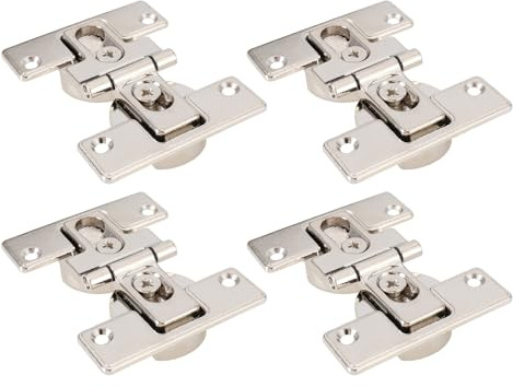 Be In Your Mind 4pcs Cabinet Door Folding Double Door Panel Hinge 180 Degree Hinge Support Cabinet Door Flip Cover 65x50x21mm for Folding Table Flip Board Table