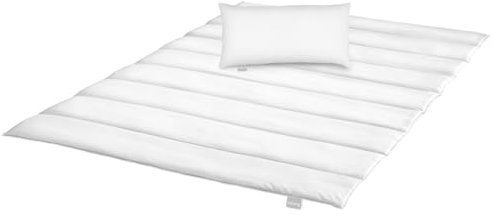 liebling Bettdecke im Set mit Kissen 135 x 200 + Kopfkissen 40 x 80 cm, medium Ganzjahresdecke Steppdecke aus 100% Mikrofaser, waschbar, Allergiker geeignet