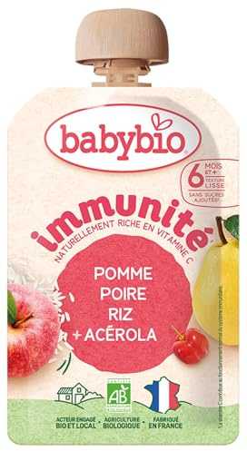 BABYBIO pomme poire riz acérola immunité