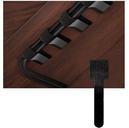 100 Stück Klettband Kabelbinder,Kabelmanagement, Ideal Für Schreibtisch, Büro Und Auto, Schwarz, Für PC Kabelmanagement Und Enge Räume