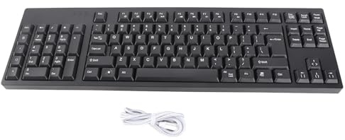 Dioche Tastiera Ergonomica di Dimensioni Standard KA Progettata Specificamente per gli Utenti Mancini, Dotata di Doppie Porte USB, Layout a 109 Tasti, compatibilità con Computer e Laptop e