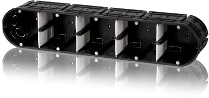 f-tronic Unterputz-Gerätedose massiv, 5-Fach, 63mm tief, UP50, Inhalt: 5, 5 Stück