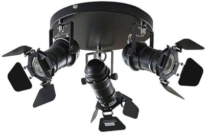 Lindby Ceiling Light Tilen dimmable (Industrial Design) in Black Made of Metal for e.g. Living Room & Dining (3 Light Sources, GU10) from Ceiling lamp