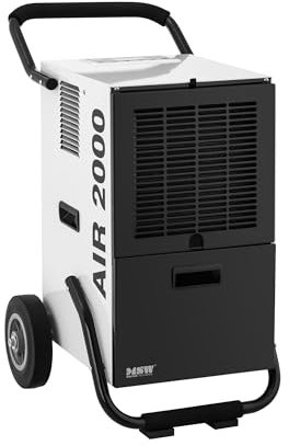 MSW Secador Para Construcción Maquina Deshumidificadora MSW-DEH2000C (Potencia: 50 L/24 h, Para habitaciones con un tamaño de hasta 90 m², 5,69 L)