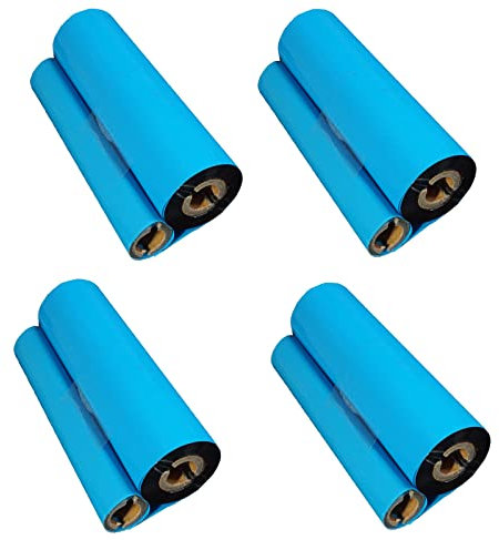 4 Rollen hochwertiges Harz-Wachsband, 110 mm x 74 m, schwarzes Thermotransferband, Desktop-Barcode-Thermo-Etikettendrucker-Bänder, 1,27 cm Kern, für Zebra GC, GK, GX, ZD und Eltron