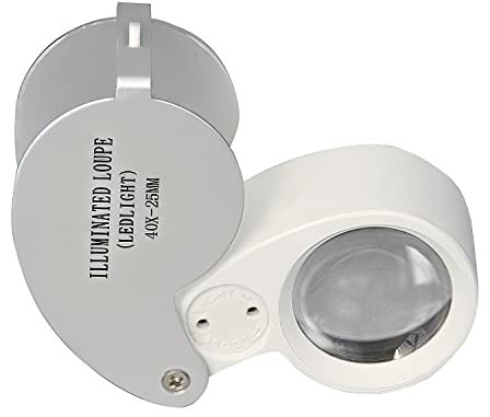 GrowPRO Taschenmikroskop 40x mit LED Beleuchtung - Lupe Mikroskop