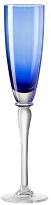 CAPIJIONG Copa de vino espumoso francés de 200 ml con personalidad creativa, vino tinto vintage, champán y copa de vino dulce alta, copa de champán con globo azul