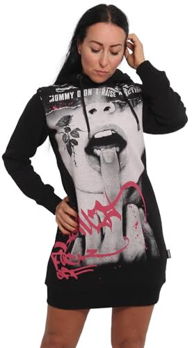 Yakuza Dam No Victim Hoodie klänning, svart, XXL
