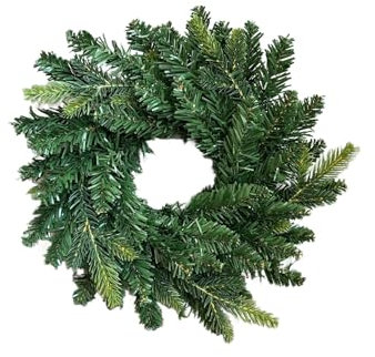 PrimoLiving Konstgjord julkrans, dörrkrans, grankrans, grön – ⌀ 40 cm, grön, dekoration, krans för jul adventsP-16008