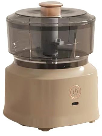 Tissting Picadora Electrica, 110W Picadora de Carne con 3 Cuchillas de Acero Inoxidable, Marrón Picadora de Alimentos Trituradora de Cocina Eléctrica para Frutas Verduras Carne Especias