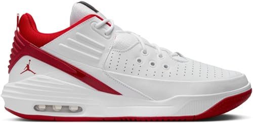 Nike Herren Max Aura 5 Basketballschuh, White/Gym Red-Black, 42.5 EU