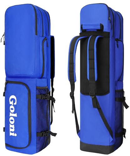 Goloni 4 Schläger Feldhockeytasche mit Schulterriemen, Hockeyschläger-Rucksack mit Schuhfach, ideal für Lacrosse-Ausrüstung