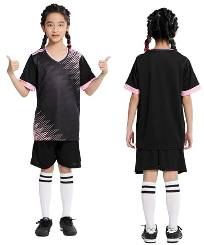 Boys Girls Sport Shorts Sets Kids Soccer Uniform Jersey Kit Football Training Suit School PE Tracksuit Mesh 4-13 Years