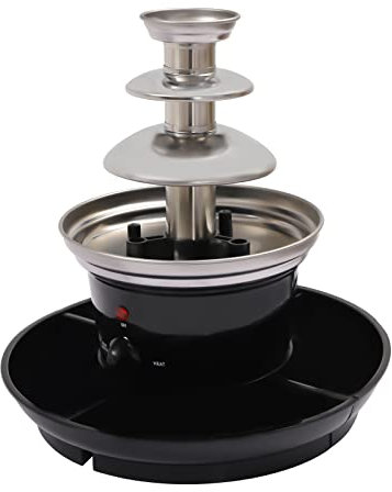 Fuente de chocolate de 3 niveles, calentamiento de alimentos, 40 W, máquina de chocolate de 450 g, capacidad de chocolate con 6 tenedores, para celebraciones familiares, aniversarios, bodas, fiestas