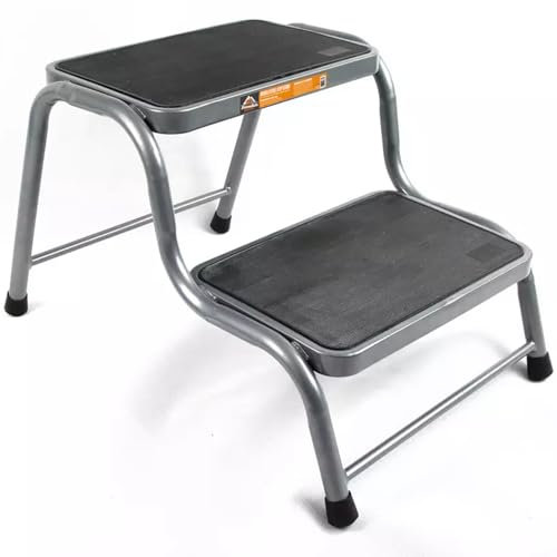 Xtremeauto Double Steel Caravan Step Extra Large - XL Steel Caravan Motorhome Step, Heavy Duty Camper Stool Step, Caravan Step Camper Steps, Wide Stepping Stool For Campervan With Anti Slip Grooves