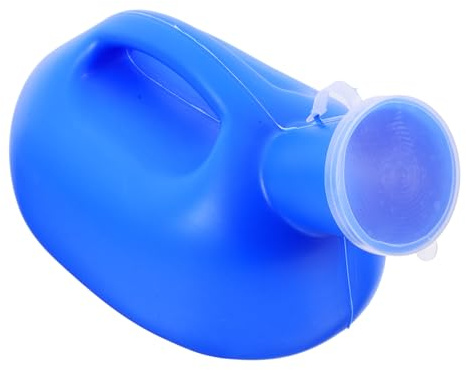 PACKOVE Urinal Homme Bouchon, Seau à Urine Portable 2000ml en Plastique, Anti-fuite, pour Personnes Âgées, Hôpital et Urgence
