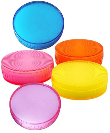 Générique Lot de 5 Éponges Humidificateurs Cylindriques pour Doigts en Éponge Multicolore Outil d'Humidification pour Compter L'Argenté au Bureau Banque Absorption Rapide pour