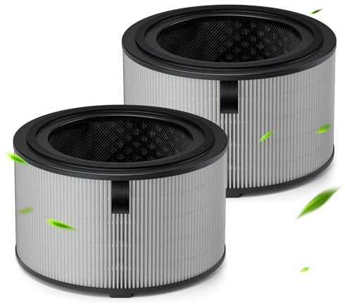 2 Pack FY3200 Filter för Ersättning, Lämpligt för Luftrensare Philips Serie 3200,4200 AC3210/12, AC3220/10, AC3221/13, AC4220/12 och AC4221, HEPA Filter 3 i 1, Delnummer FY3200