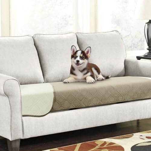Luvore vattentät hundfilt, halkfri hundmatta hundtäcke soffa skydd sängskydd, robust kattfilt skyddsfilt tvättbar för soffa säng bil på vägen, kaki, 76 x 190 cm