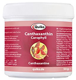 Quiko Canthaxanthin 50g - Carophyll - Ergänzungsfutter für Ziervögel mit Rotfaktor
