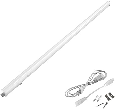 BRILONER Leuchten 2379-146, lampada LED sottopensile, LED integrati 14W, 1400Lm, Luce bianca 4000K, lunga 117,3cm, interruttore sul lato, Lampada per cucina, armadio, plastica bianca