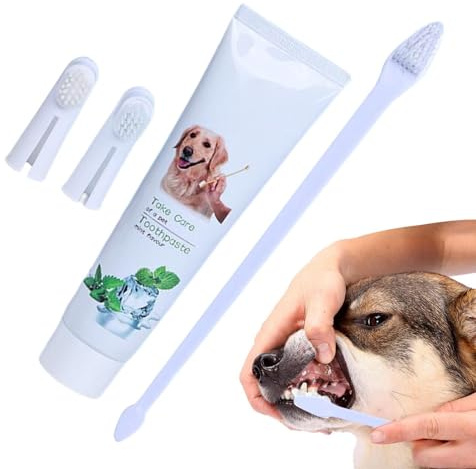 Limpiador de dientes de perro, pasta de dientes suave y saludable para mascotas, de dientes de doble cabeza, suministros de salud para mascotas, cuidado de dientes de gato para Acción de