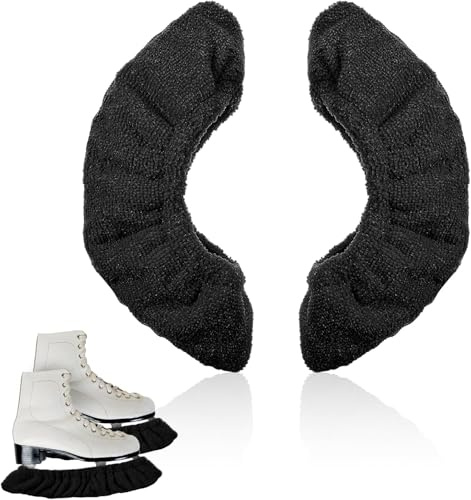 RETZLA Ice Skate Blade Covers - Winter Skate Guards for Kids and Adults, Hockey Skate Blade Protector for Boys, Girls, Men, Women (Black, M)