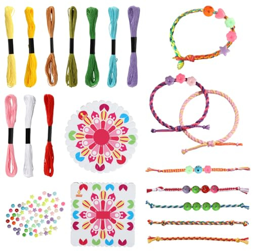 RMIVEGLIA Kit bracelet à fabriquer pour enfants – set de bandes Loom colorées avec guide, cadeau créatif pour fille, idéal pour bracelet bresilien DIY.