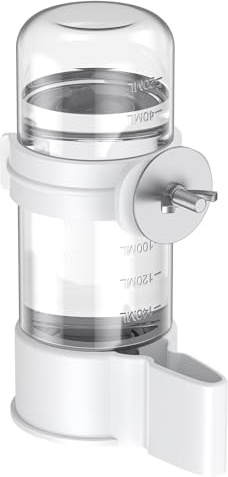 ‌Pawfly Abreuvoir Oiseaux Distributeur Eau Automatique Distributeur Eau Plastique Cage Abreuvoir Blanc Perroquet Perruche Calopsitte Perruche ondulée Inséparable (Non Adapté Nourriture)