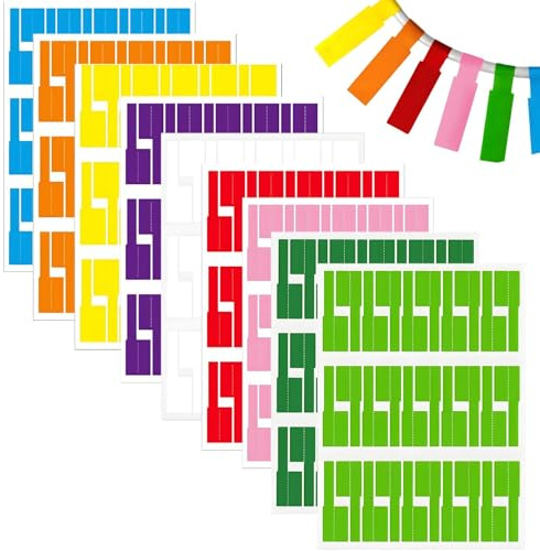 270 Stück Kabelbeschriftung, Selbstklebende Kabeletiketten, 9 Farben, Kabeletiketten Beschriftung Wiederverwendbar, Reißfest Kabelbeschriftung, Zum Identifizierung von Kabel