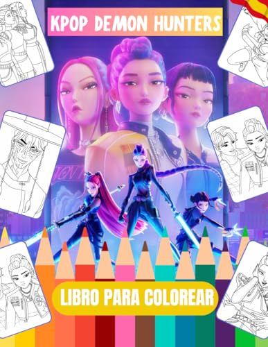 K-pops dem-ons hunters libro para colorear