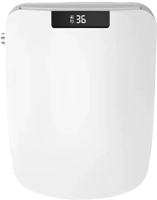 TCSMSDMO Copriwater Intelligente Quadrato, copriwater for Bidet, Riscaldamento, Pulizia e Asciugatura, Coperchio, Compatibile con Il Bagno(Model 1 Auto Open,AU,110-130)