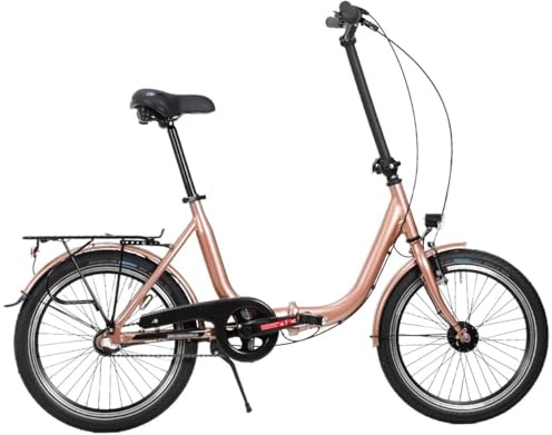 XYFGODEM 20 Inch Folding Bike Lightweight Aluminium with Dynamo LED Light